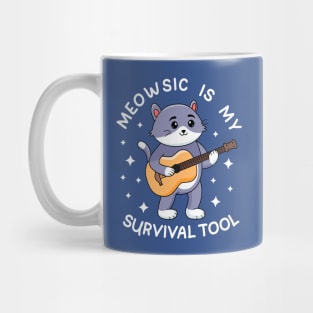 Meowsic is my survival tool Mug